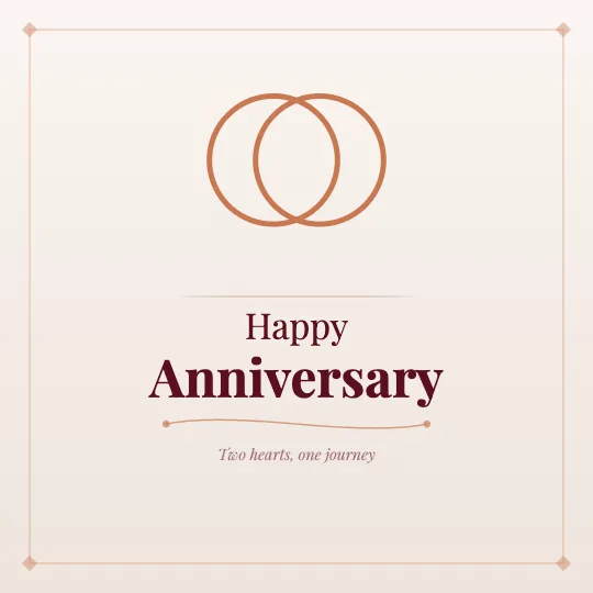 Gold Elegance — Anniversary greeting card design, personalise with your name