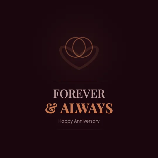 Midnight Hearts — Anniversary greeting card design, personalise with your name