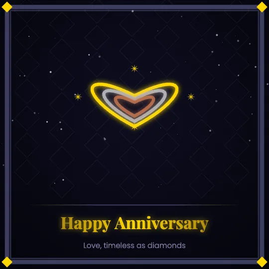 Eternal Purple — Anniversary greeting card design, personalise with your name
