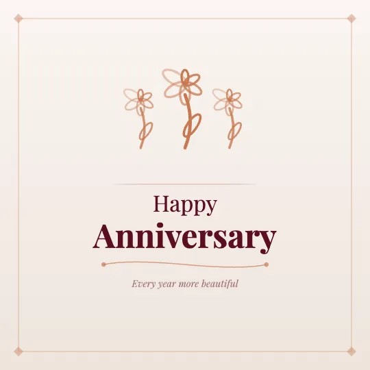 ✦ Petal Paper — Anniversary greeting card design, personalise with your name