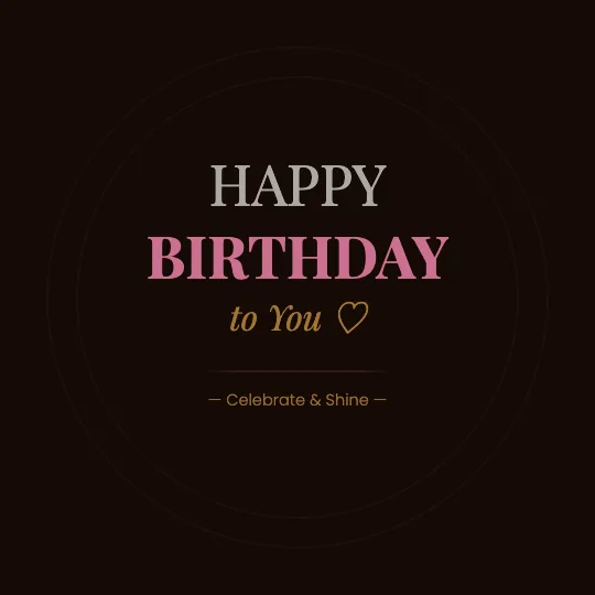 ✦ Rose Type — Happy Birthday greeting card design, personalise with your name