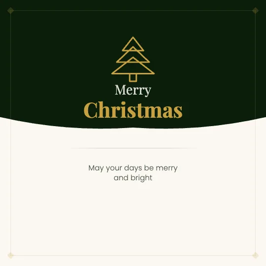 ✦ Wreath Arch — Merry Christmas greeting card design, personalise with your name