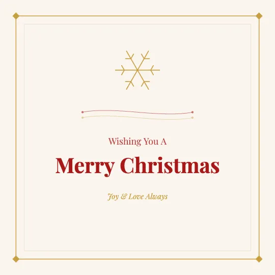 ✦ Star Frame — Merry Christmas greeting card design, personalise with your name