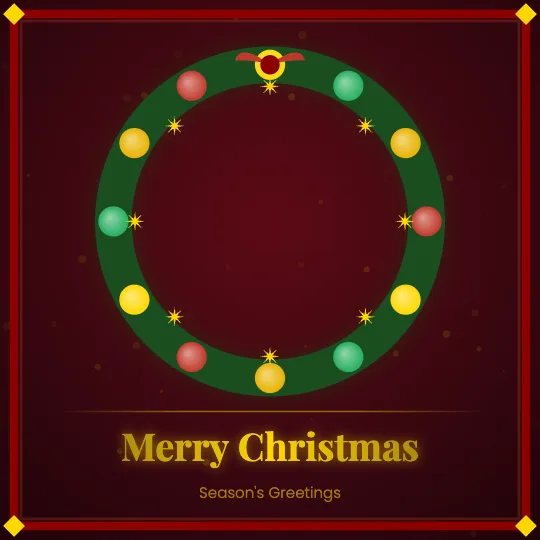 Festive Red — Merry Christmas greeting card design, personalise with your name