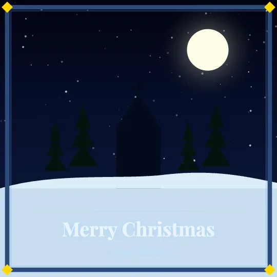 Cozy Crimson — Merry Christmas greeting card design, personalise with your name