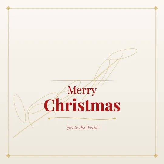 ✦ Snow Paper — Merry Christmas greeting card design, personalise with your name