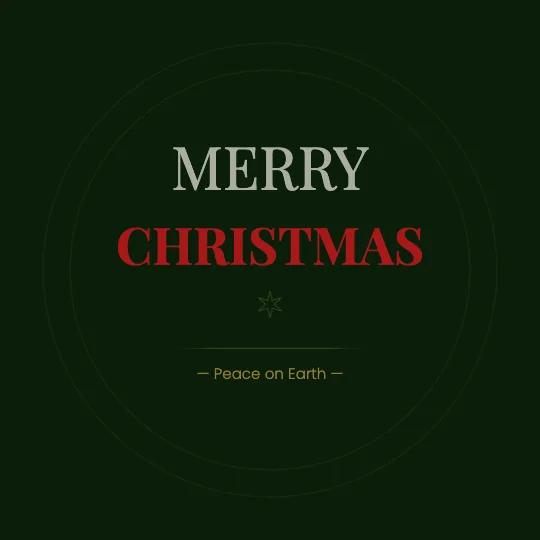 ✦ Merry Poster — Merry Christmas greeting card design, personalise with your name