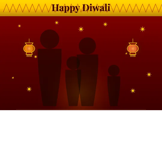 Diwali · Velvet Crimson — Happy Diwali greeting card design, personalise with your name