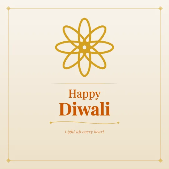 ✦ Lotus Paper — Happy Diwali greeting card design, personalise with your name