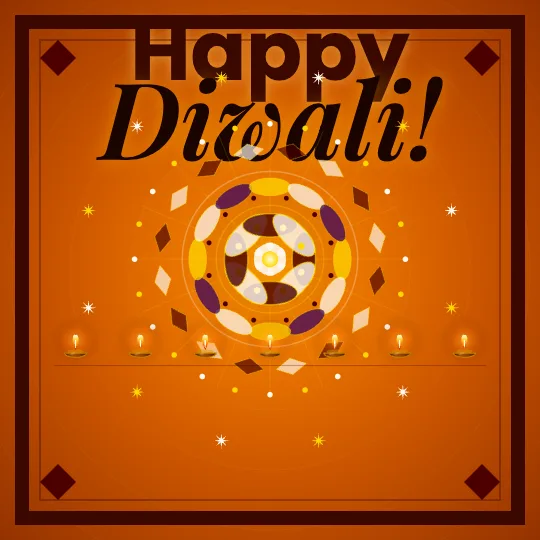 Purple Royale — Happy Diwali greeting card design, personalise with your name