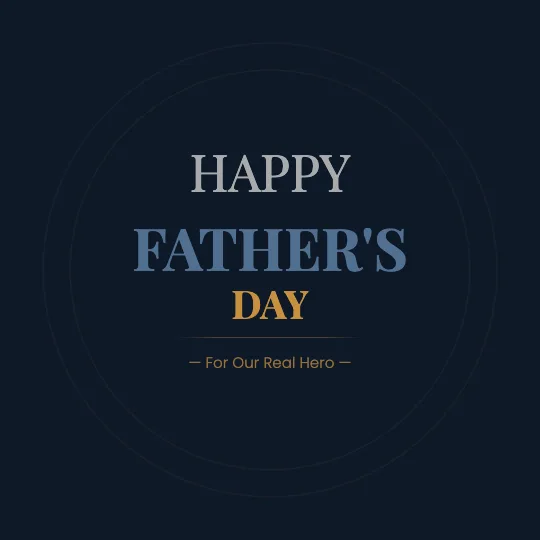 ✦ Hero Poster — Father's Day greeting card design, personalise with your name