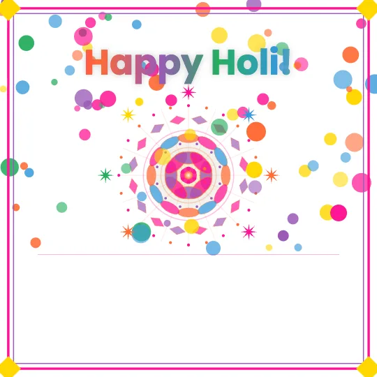 Neon Splash — Happy Holi greeting card design, personalise with your name