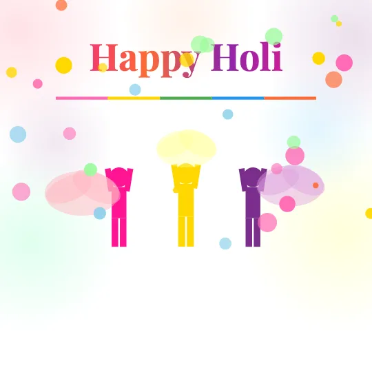 Holi · Pastel Editorial — Happy Holi greeting card design, personalise with your name