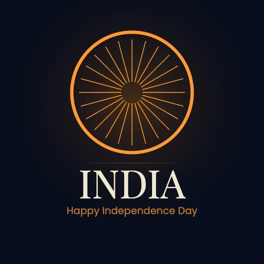 Chakra Hero — Independence Day greeting card design, personalise with your name