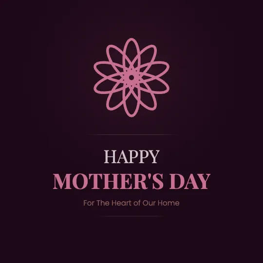 ✦ Floral Noir — Mother's Day greeting card design, personalise with your name