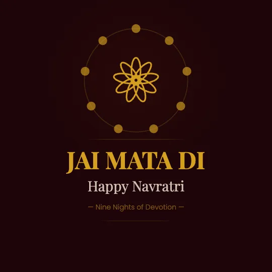 Crimson Dandiya — Happy Navratri greeting card design, personalise with your name