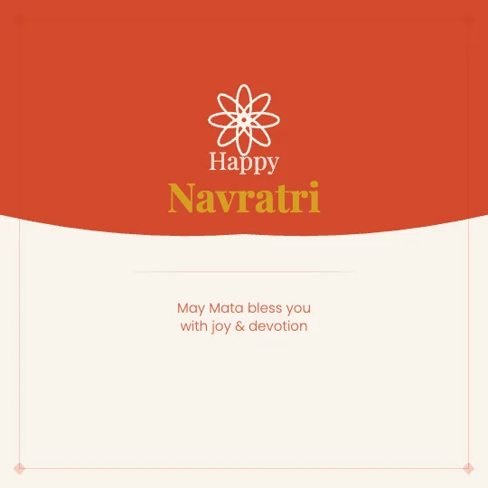 ✦ Crimson Arch — Happy Navratri greeting card design, personalise with your name
