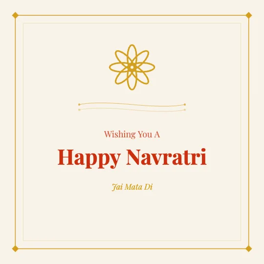 ✦ Dandiya Frame — Happy Navratri greeting card design, personalise with your name
