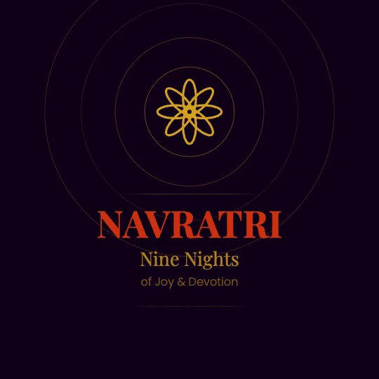Royal Vermillion — Happy Navratri greeting card design, personalise with your name