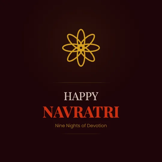 ✦ Garba Noir — Happy Navratri greeting card design, personalise with your name