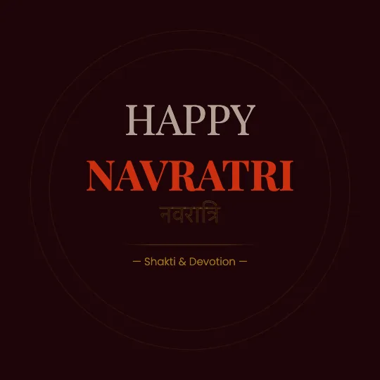 ✦ Navratri Poster — Happy Navratri greeting card design, personalise with your name