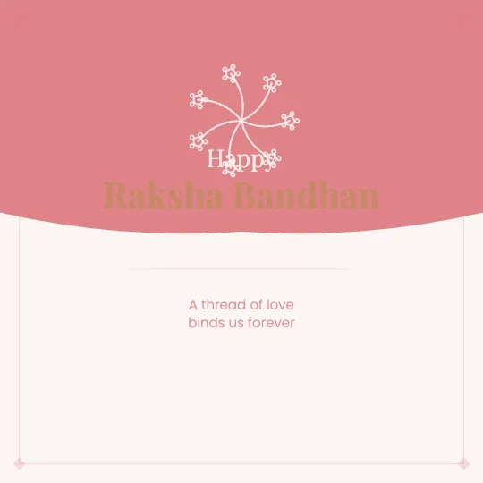 ✦ Floral Arch — Raksha Bandhan greeting card design, personalise with your name