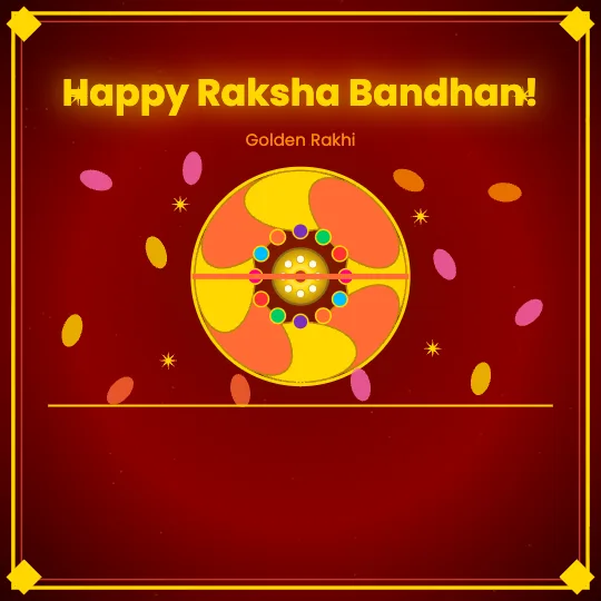 Rose Embrace — Raksha Bandhan greeting card design, personalise with your name