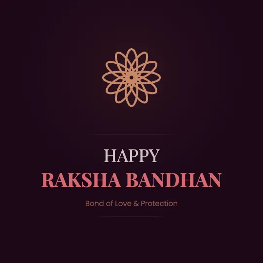 ✦ Thread & Bloom — Raksha Bandhan greeting card design, personalise with your name