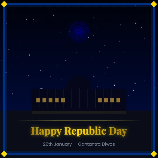 Tricolour Pride — Republic Day greeting card design, personalise with your name