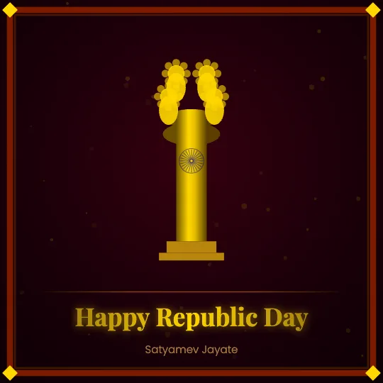 National Salute — Republic Day greeting card design, personalise with your name
