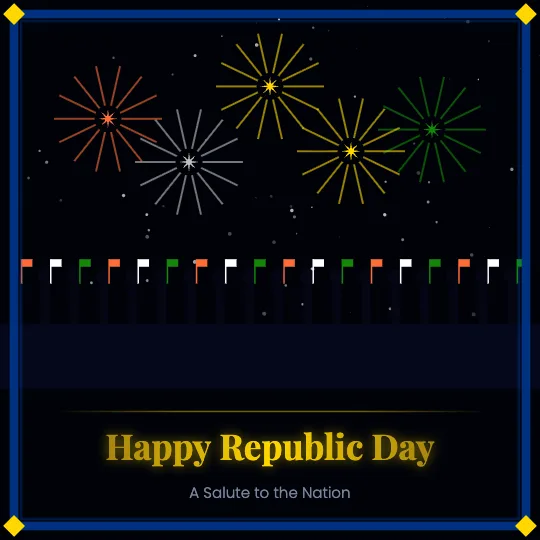 Ashoka Chakra — Republic Day greeting card design, personalise with your name